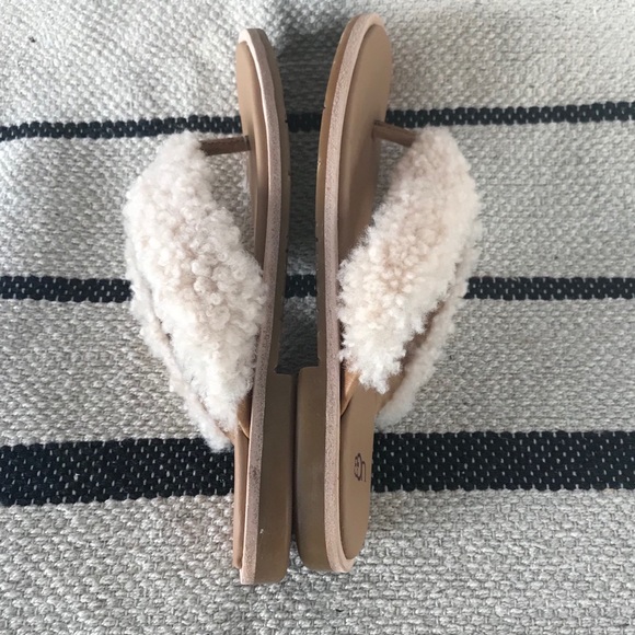 NW UGG Alicia Sheepskin Flip Flop Sandals - Picture 3 of 6